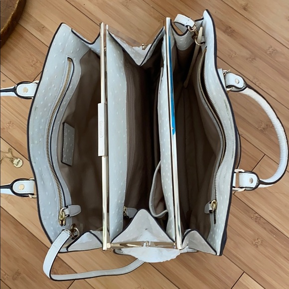 COACH Cream Ostrich Satchel - Picture 3 of 8
